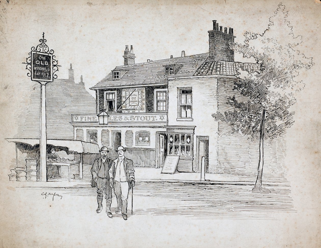 Old Windmill Public House, 214-214 Chiswick High Road, Turnham Green by Charles George Harper