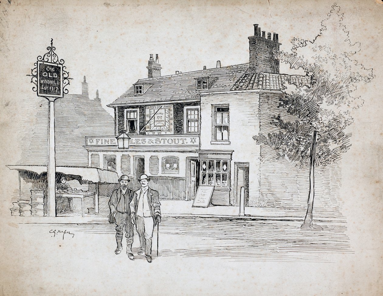 Old Windmill Public House, 214-214 Chiswick High Road, Turnham Green, London by Charles George Harper