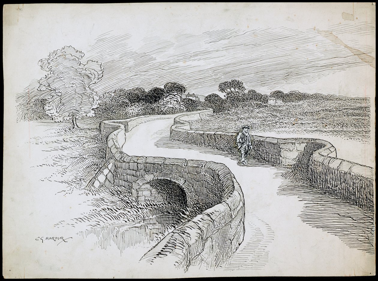 Swarkestone Bridge, Derbyshire, 1892-1933 by Charles George Harper