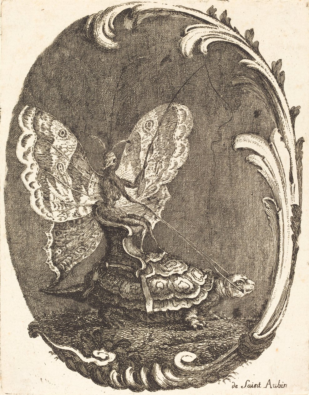 The Butterfly and the Turtle by Charles Germain de Saint Aubin