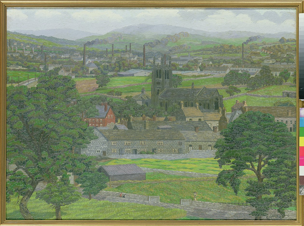 Yeadon Church, near Leeds by Charles Ginner