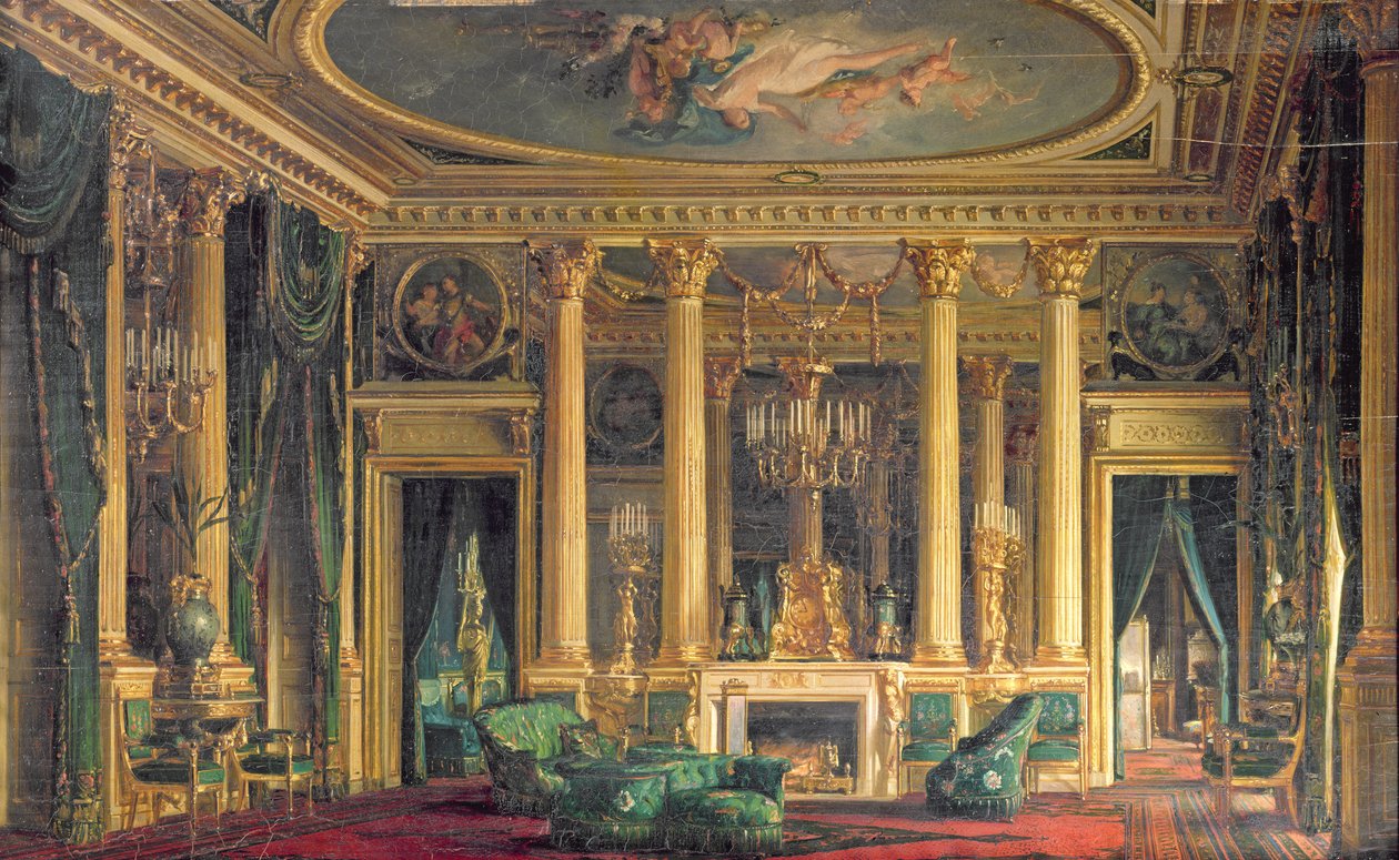 A Salon in the Hotel of Monsieur Basile Parent, Place Vendome, Paris, 1866 by Charles Giraud