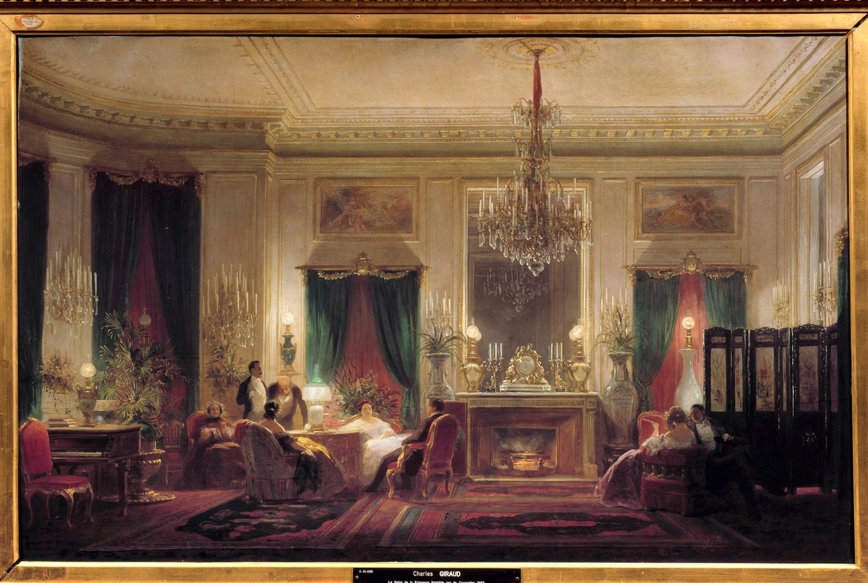 The Salon of Princess Mathilde Letizia Bonaparte by Charles Giraud