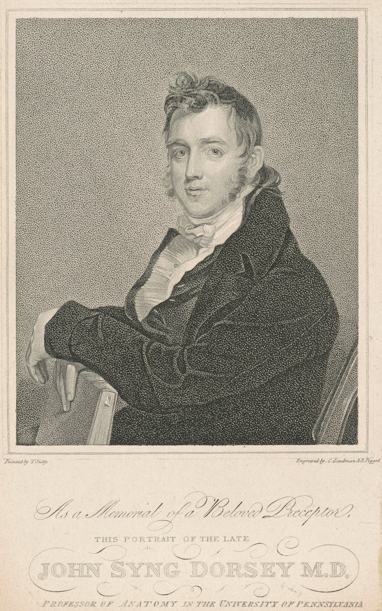 John Syng Dorsey, M.D. by Charles Goodman and Robert Piggot, after Thomas Sully