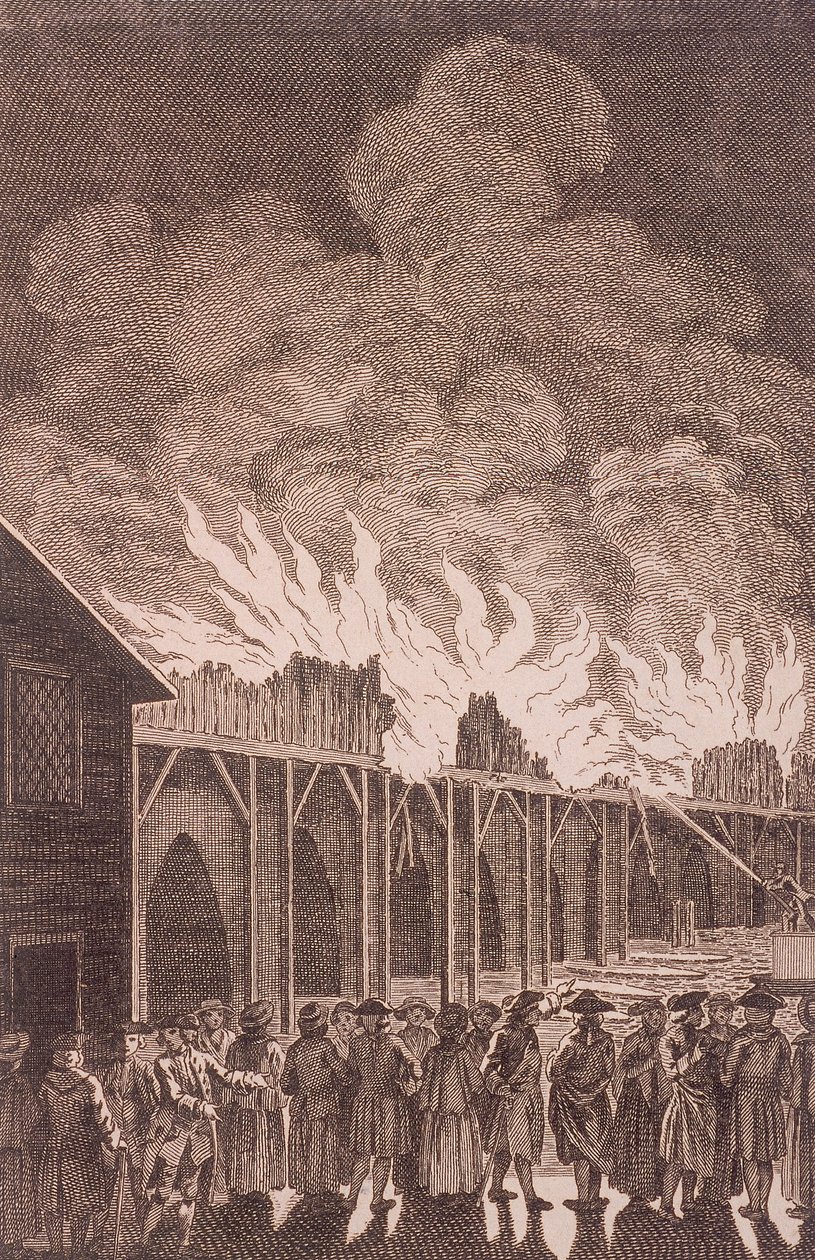 London Bridge Old, London by Charles Grignion