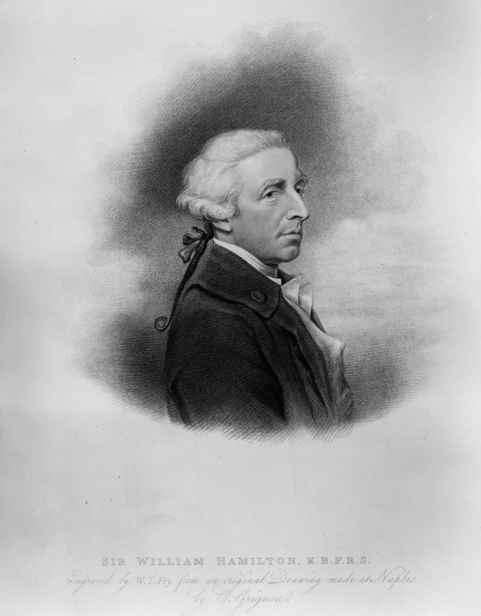 Sir William Hamilton, engraved by William Thomas Fry, 1817 by Charles Grignion