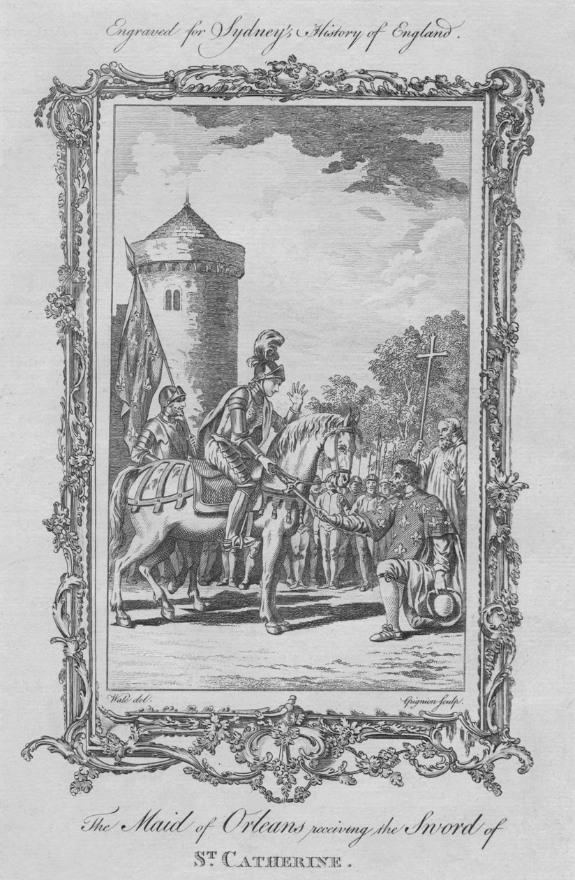 The Maid of Orleans receiving the Sword of St. Catherine, 1773 by Charles Grignion