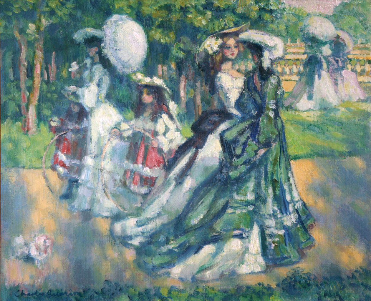 The Walk in Park, 1902 by Charles Guerin