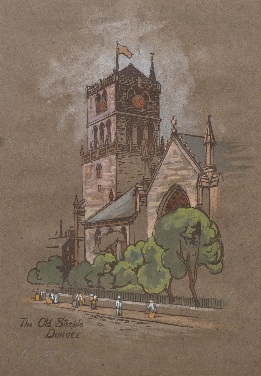 The Old Steeple, Dundee by Charles Gustav Louis Phillips
