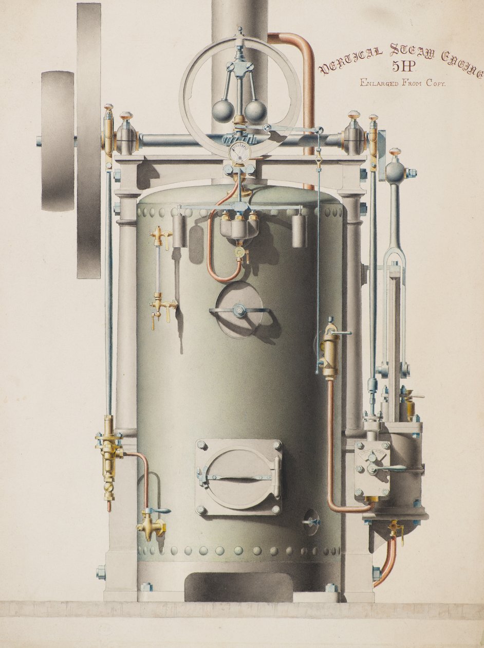 Vertical Steam Engine, 5HP by Charles Gustav Louis Phillips