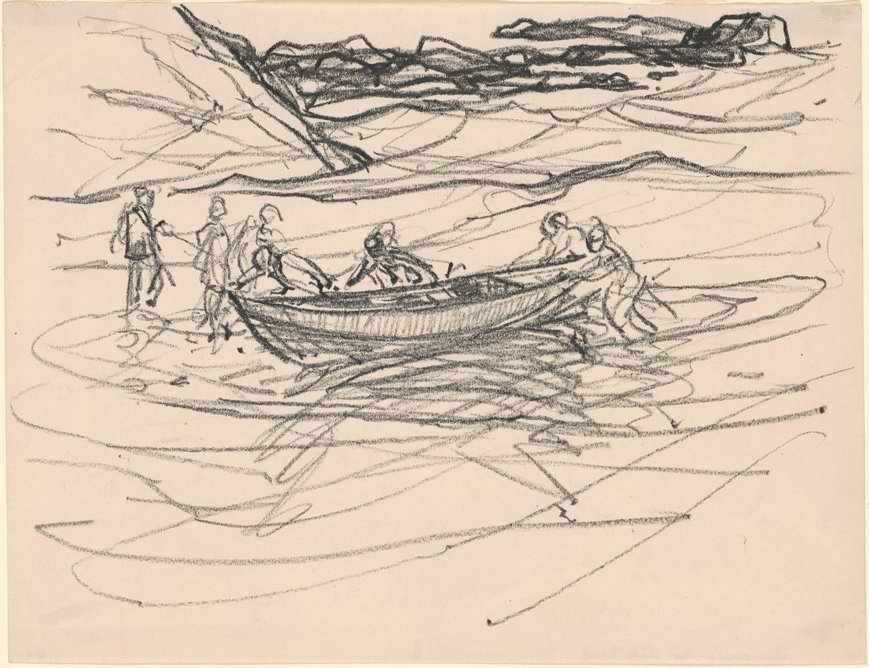 Launching the Life Boat by Charles H. Woodbury
