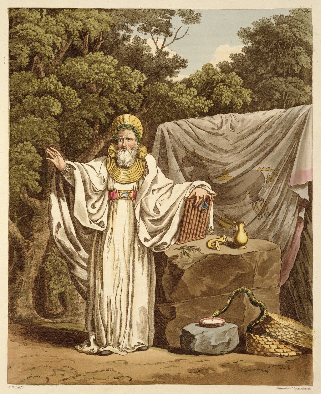 An Arch Druid in his Judicial Habit, engraved by Robert Havell, 1815 by Charles Hamilton Smith