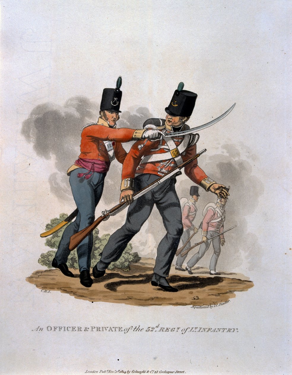 An Officer and Private of the 53rd Regiment of Light Infantry, from 