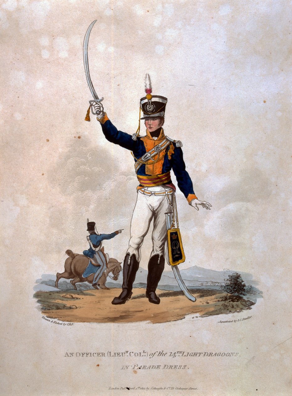 An Officer of the 14th Light Dragoons in Parade Dress, from 