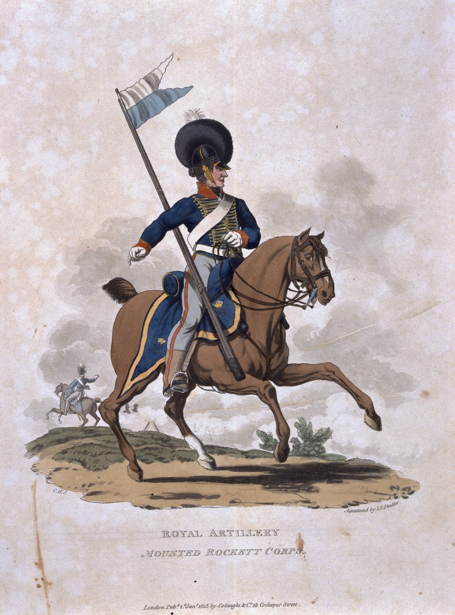 Royal Artillery Mounted Rockett Corps, from 