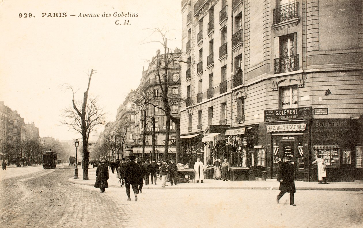 Postcard/Avenue des Gobelins/Paris/Seine/Ile de France/France by Augustus Kollner