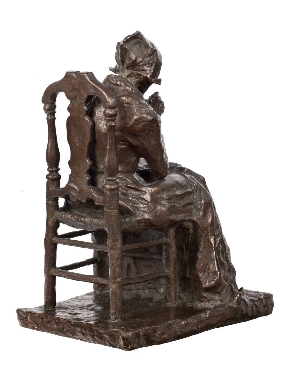 Old Woman Mending her Linen by Charles Henri Marie van Wijk