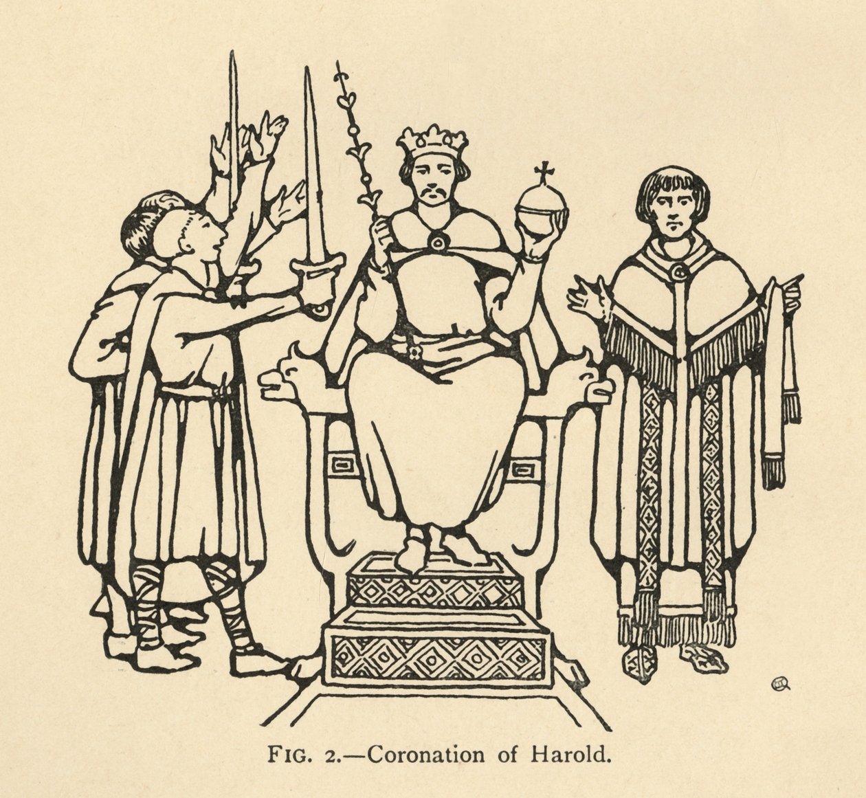 Coronation of Harold, 1931 by Charles Henry Bourne Quennell