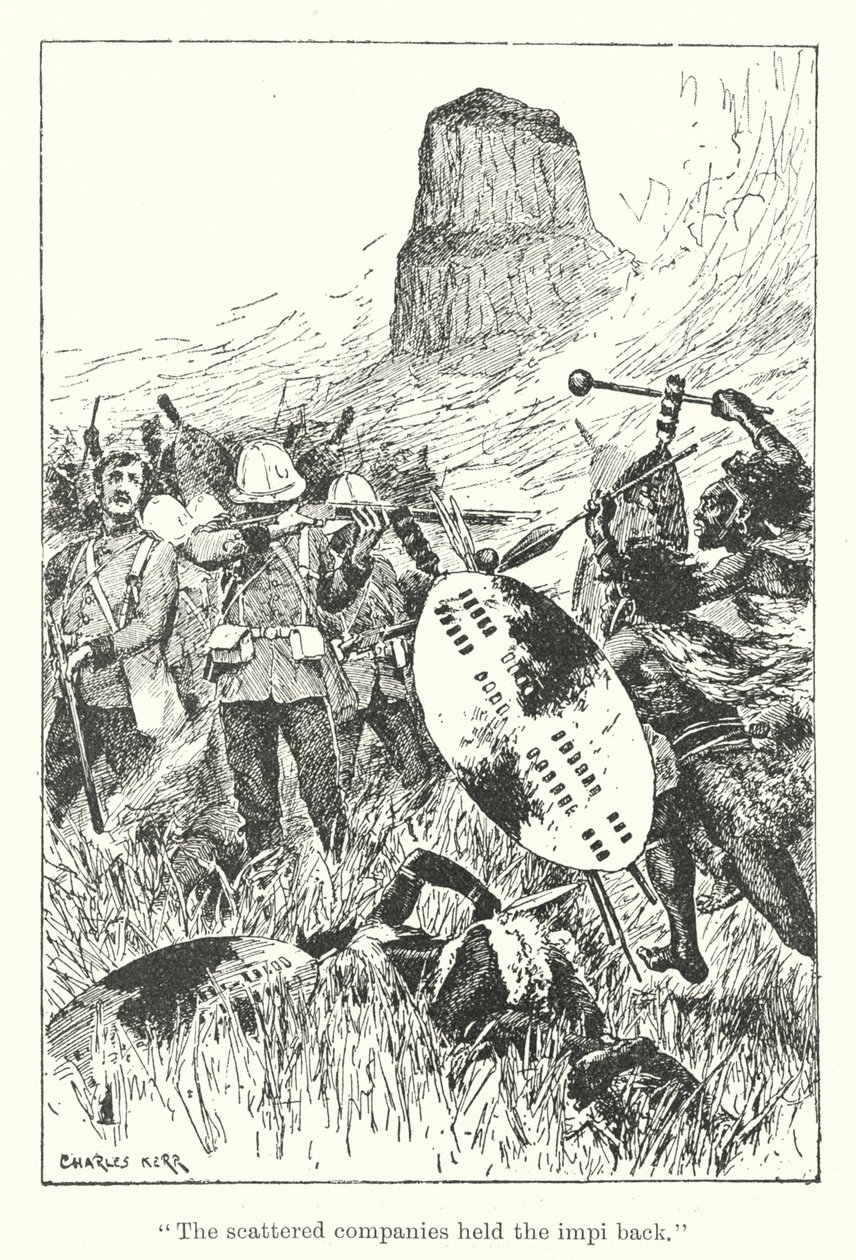 The Scattered Companies Held the Impi Back by Charles Henry Malcolm Kerr