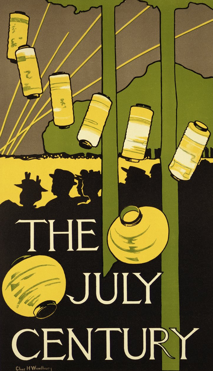 Reproduction of a Poster Advertising the July Edition of Century Magazine, Published in New York by Charles Herbert Woodbury