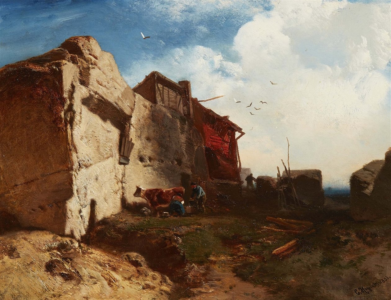 Farmstead on a Rocky Coastline by Charles Hoguet