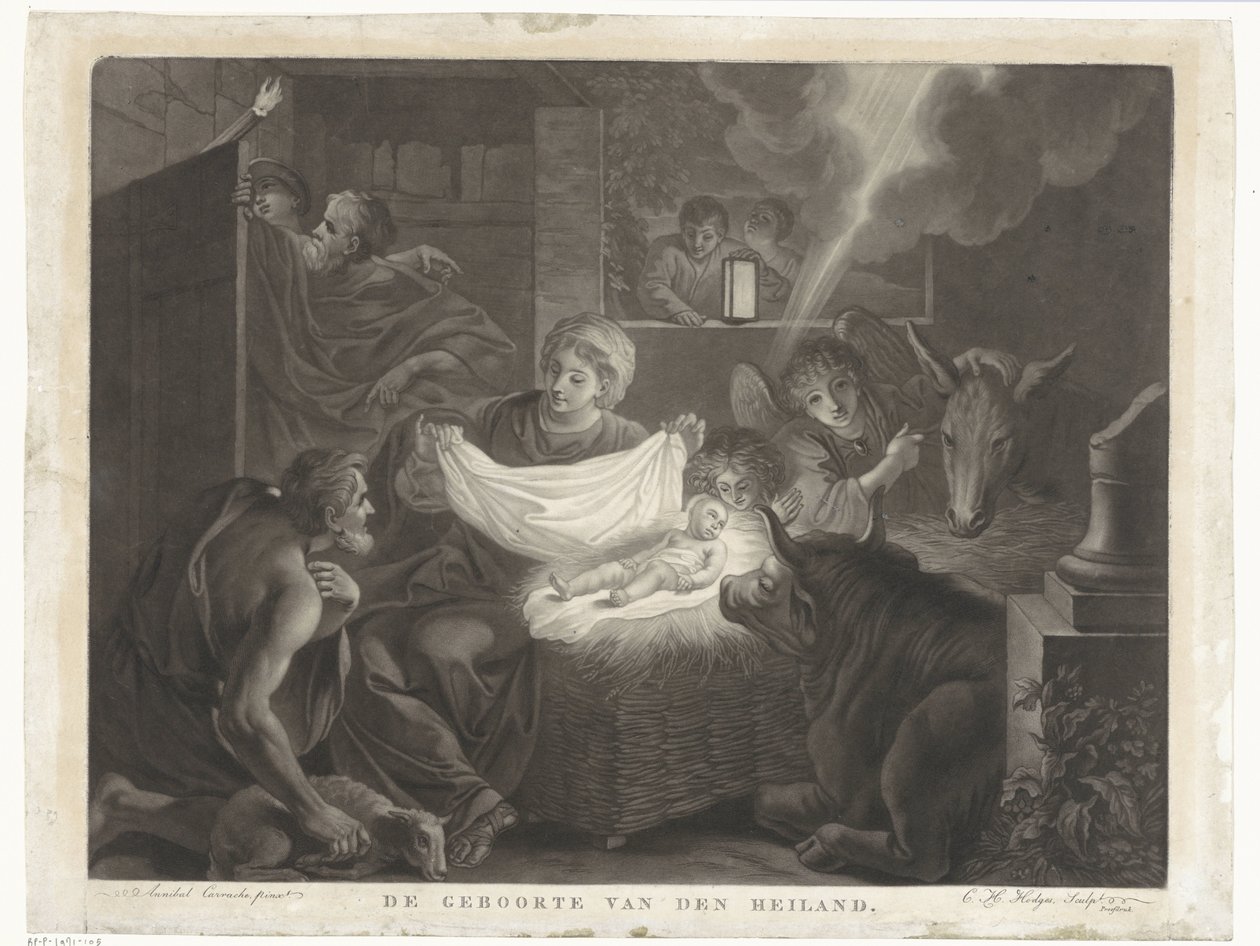 Birth of Christ and Adoration by Shepherds by Charles Howard Hodges