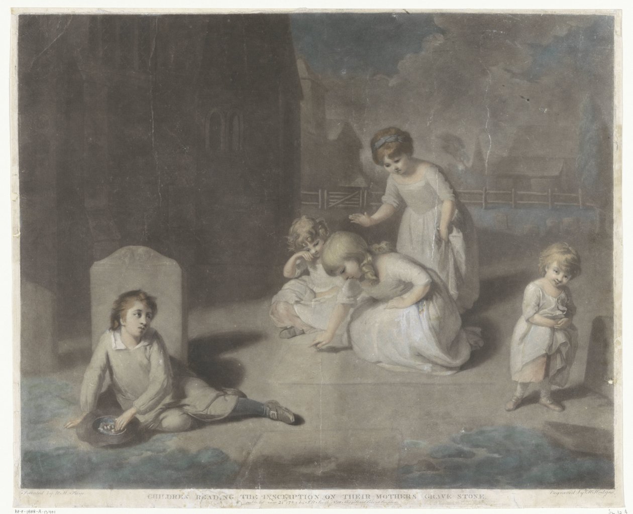 Children at a Cemetery by Charles Howard Hodges
