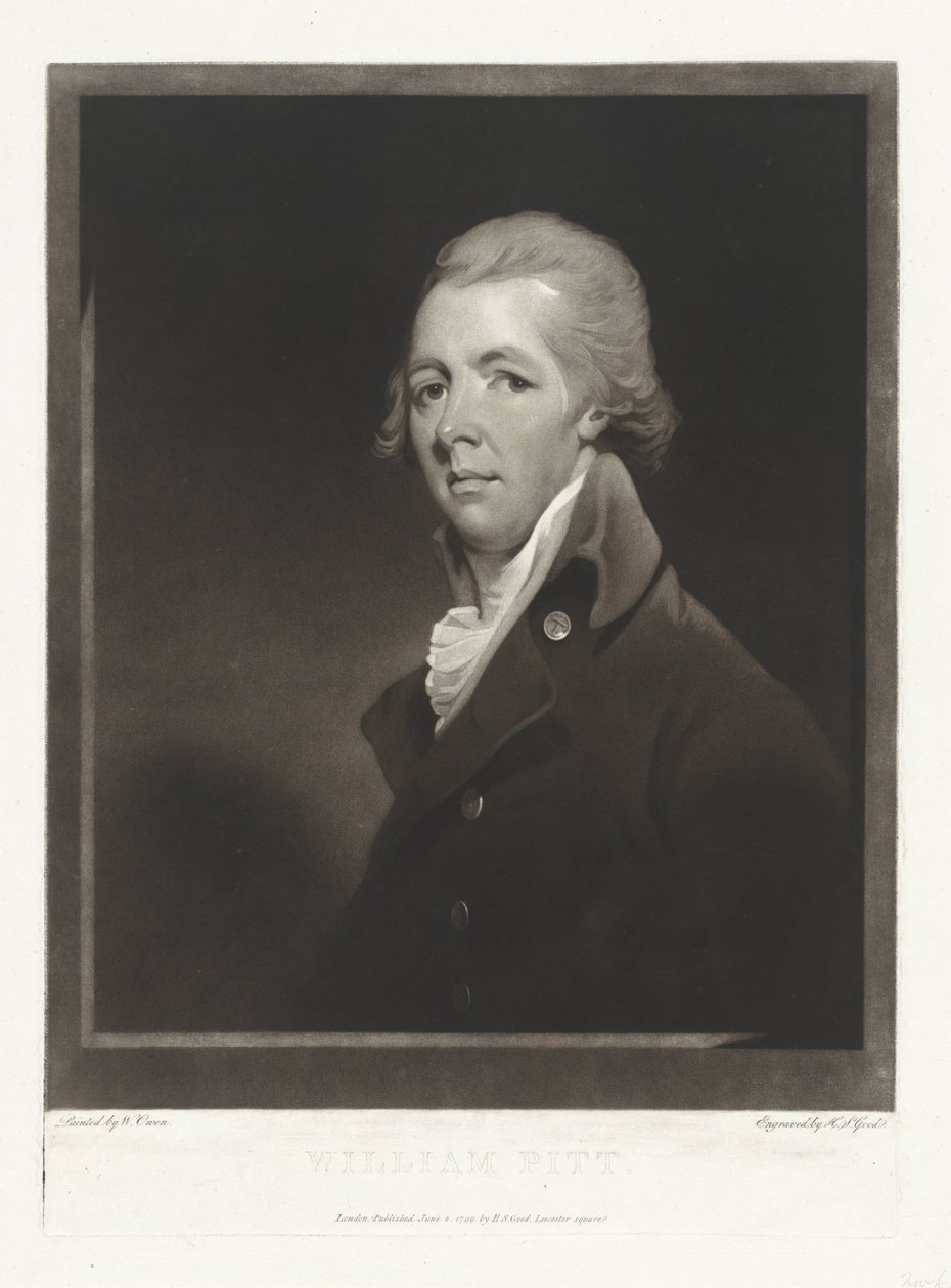 Portrait of Statesman William Pitt by Charles Howard Hodges