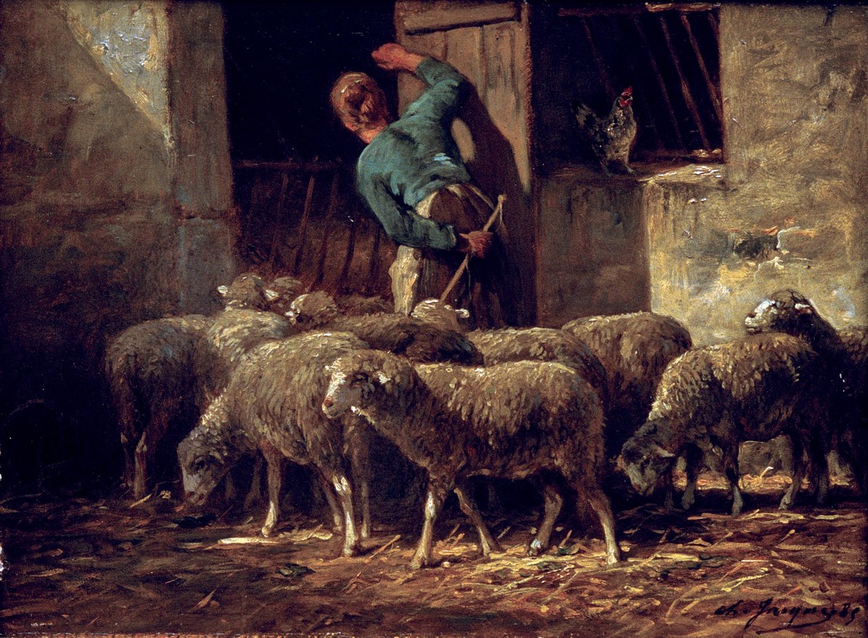 The Return of the Flock by Charles Jacque
