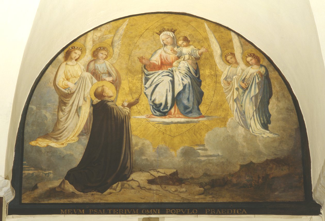 Virgin Delivering Rosary to San Damiano by Charles Jean Baptiste Besson