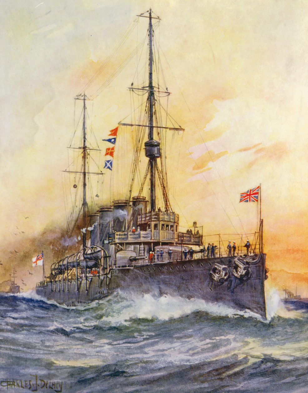Modern Steel Battleship by Charles John de Lacy