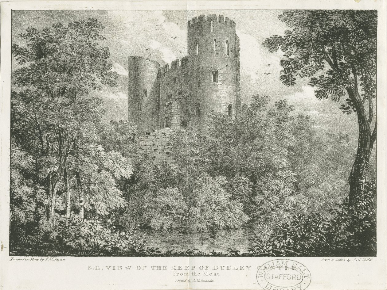Dudley Castle - The Keep by Charles Joseph Hullmandel