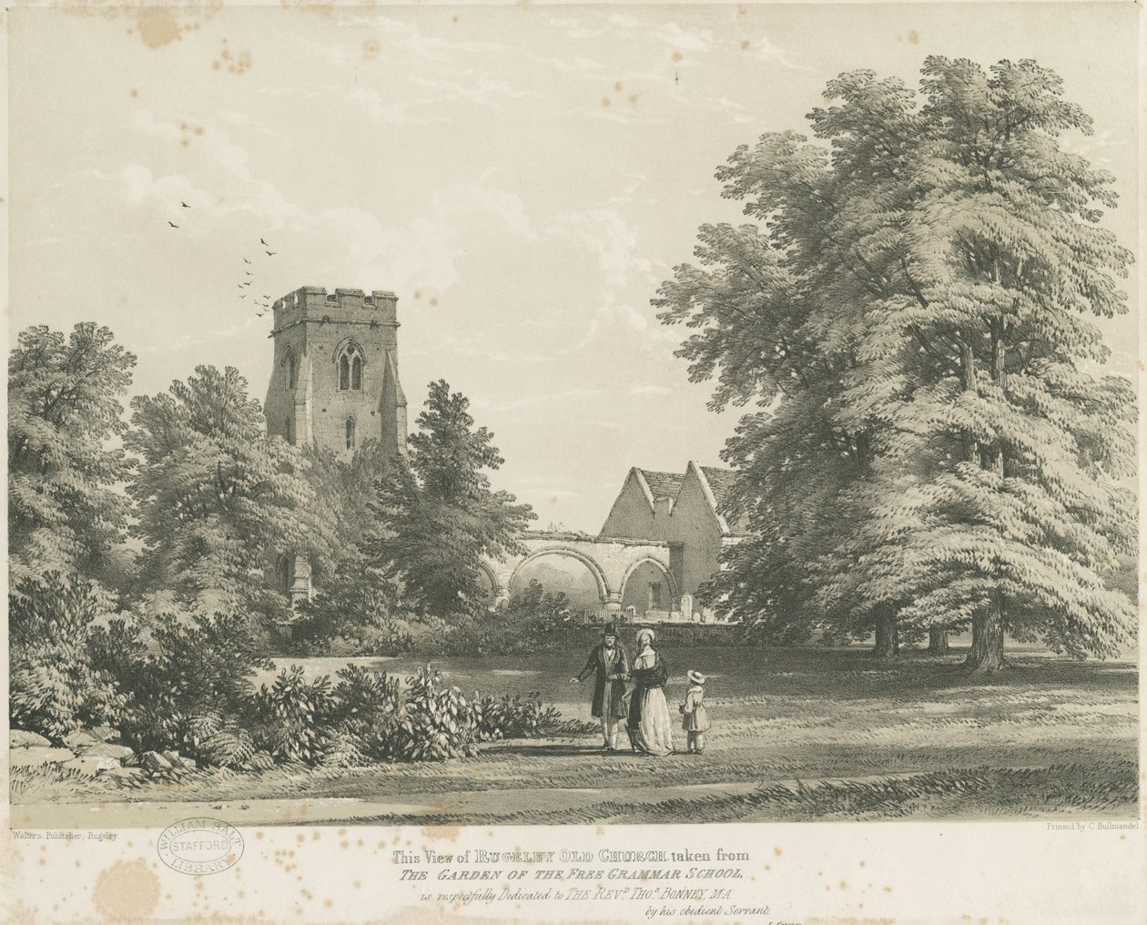 Rugeley Church by Charles Joseph Hullmandel