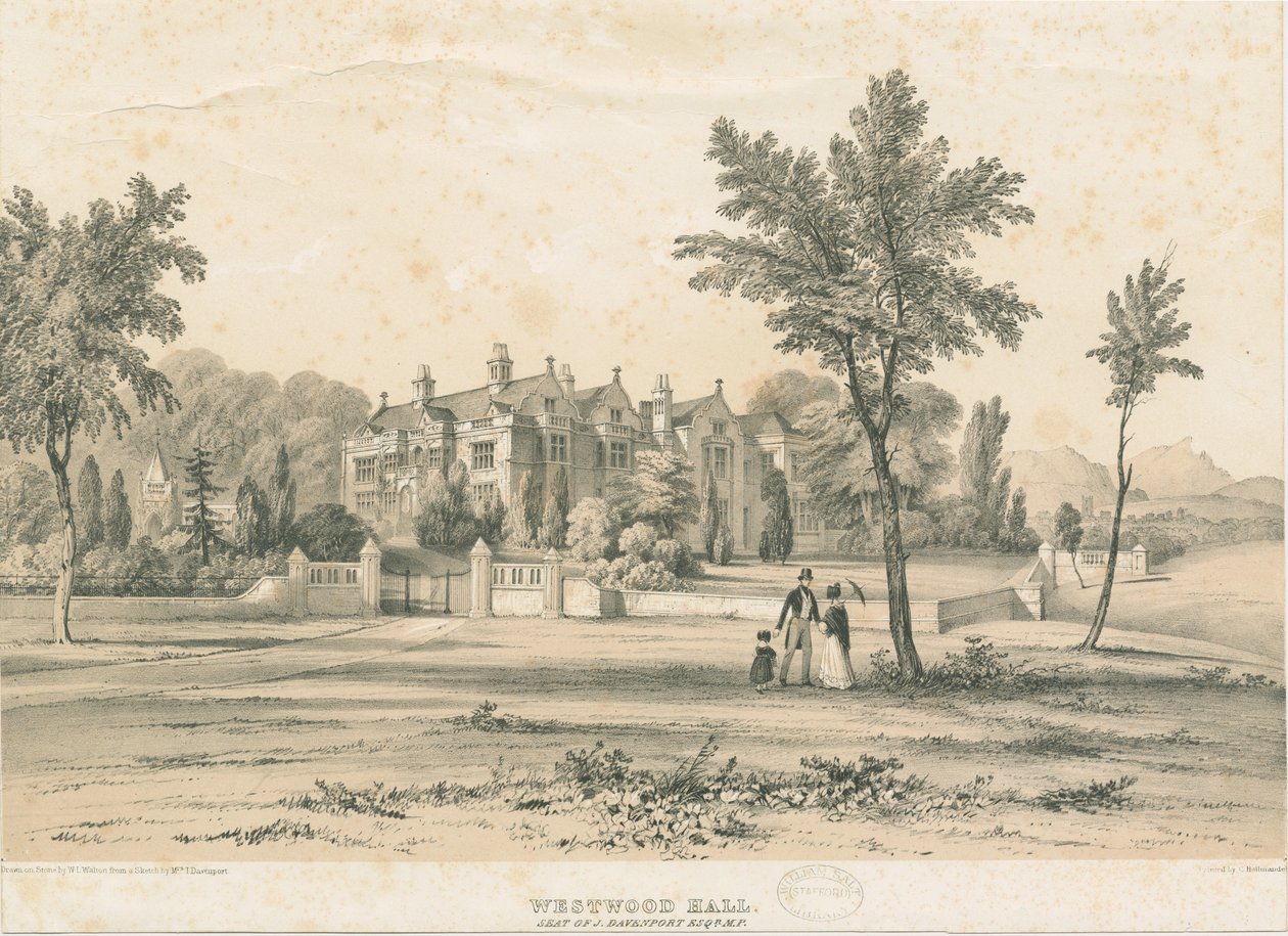 Westwood Hall by Charles Joseph Hullmandel