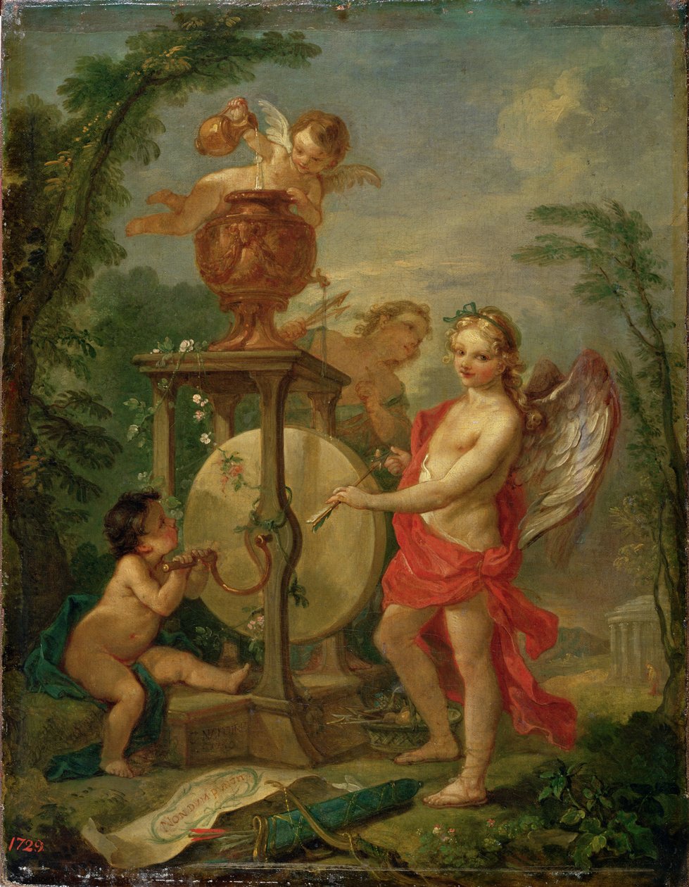 Cupid Sharpening his Arrow by Charles Joseph Natoire