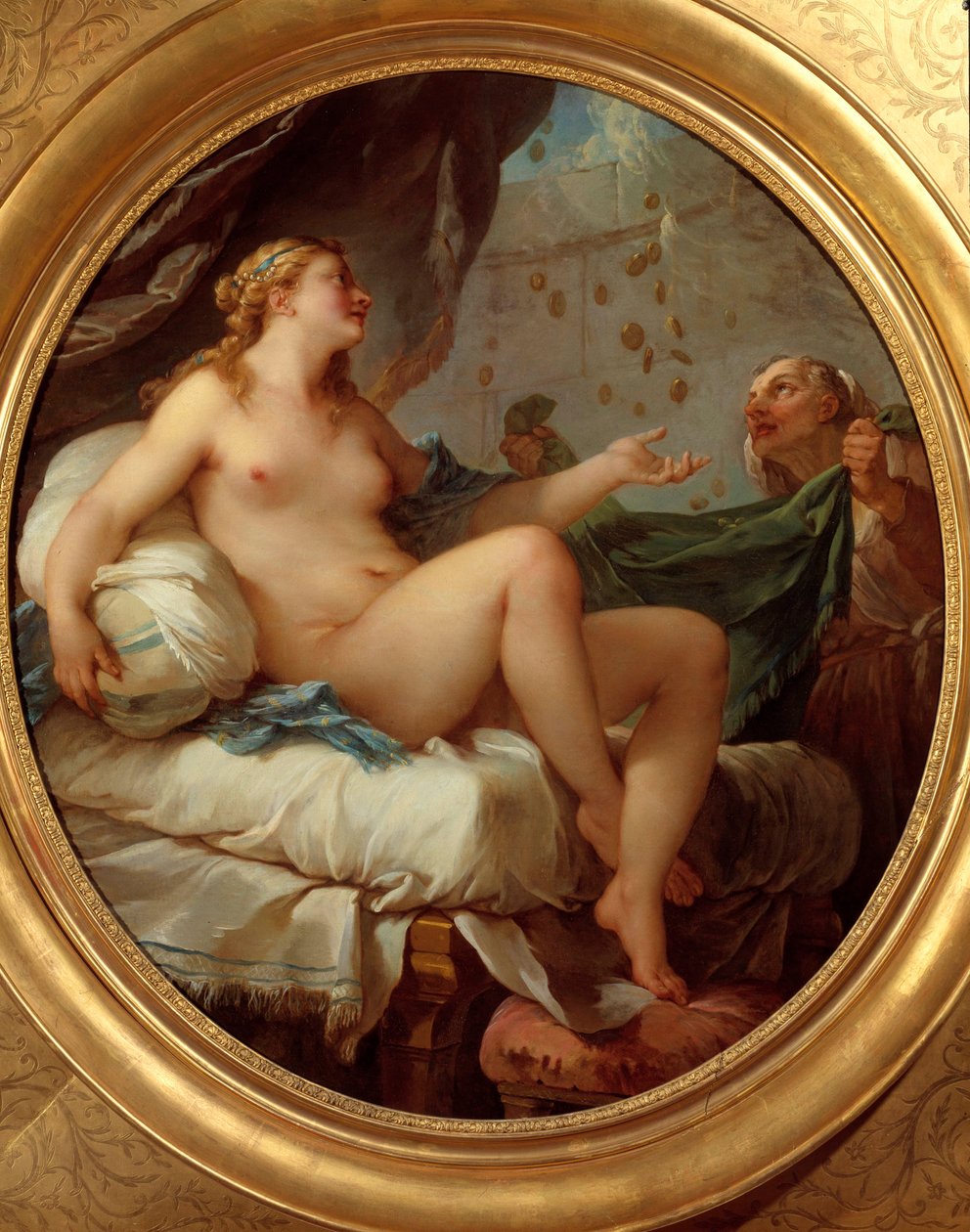 Danae receiving the golden rain by Charles Joseph Natoire