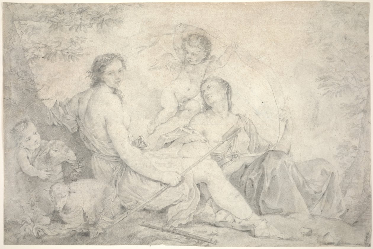 Hestia in a Mythical Landscape, c.1760 by Charles Joseph Natoire
