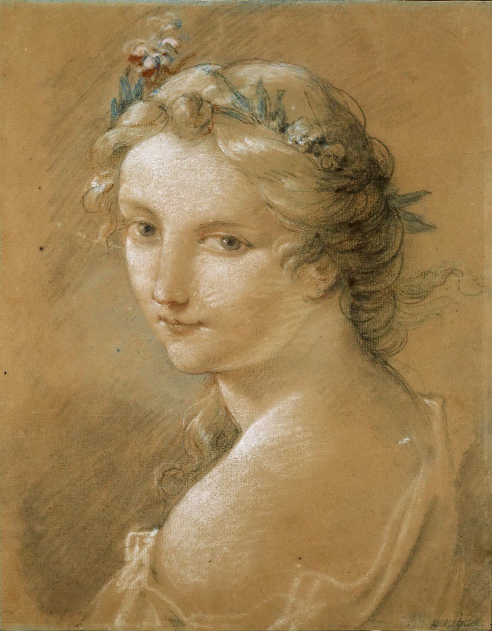 Portrait of a Young Woman by Charles Joseph Natoire