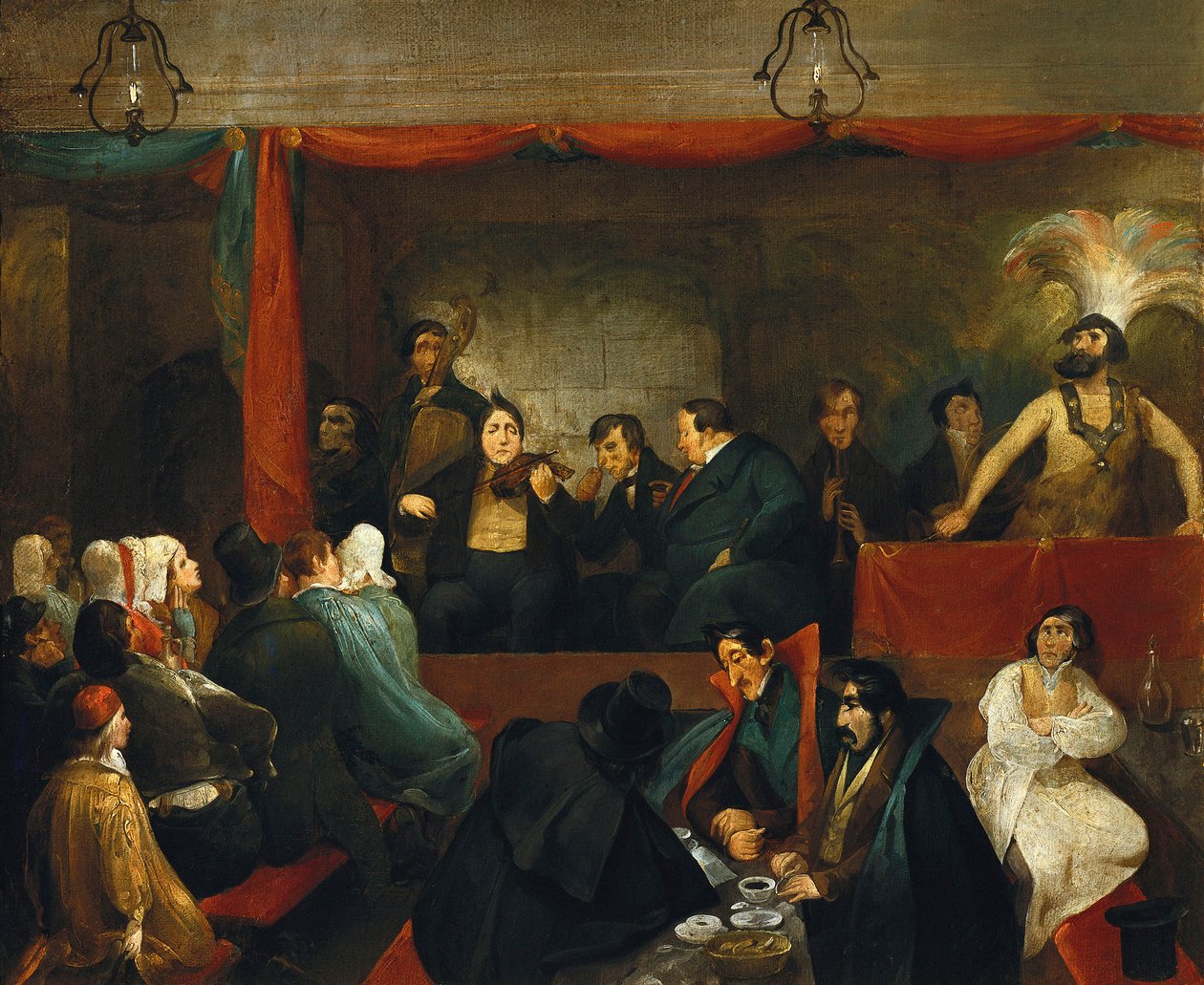 Le Cafe des Aveugles au Palais Royal by Charles Joseph Travies de Villiers