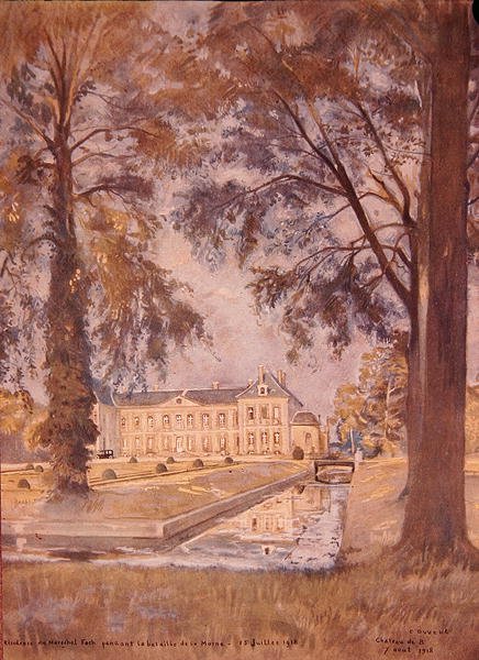 Chateau de Bombon, near Melun, France, 7th August 1918 by Charles Jules Duvent