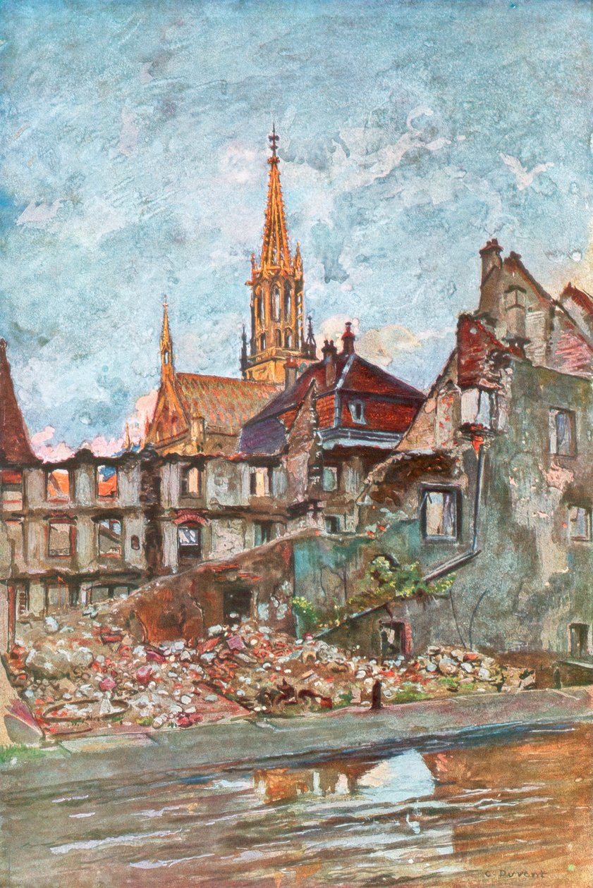 The Ruins of Thann, Alsace, 1915, 1926 by Charles Jules Duvent