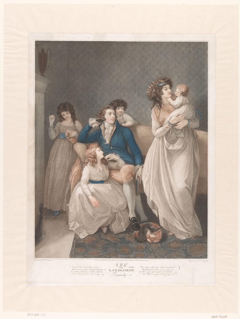 British Family with Four Children by Charles Knight