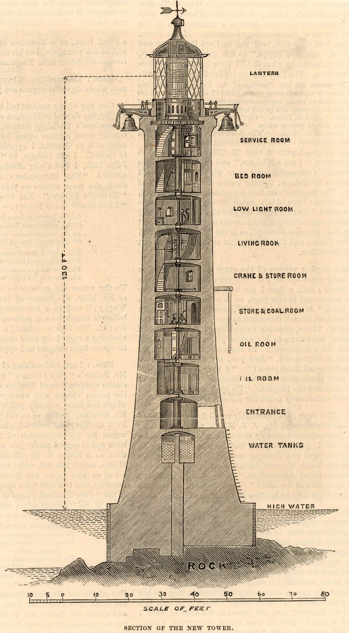 Second Eddystone Lighthouse by Charles Knight
