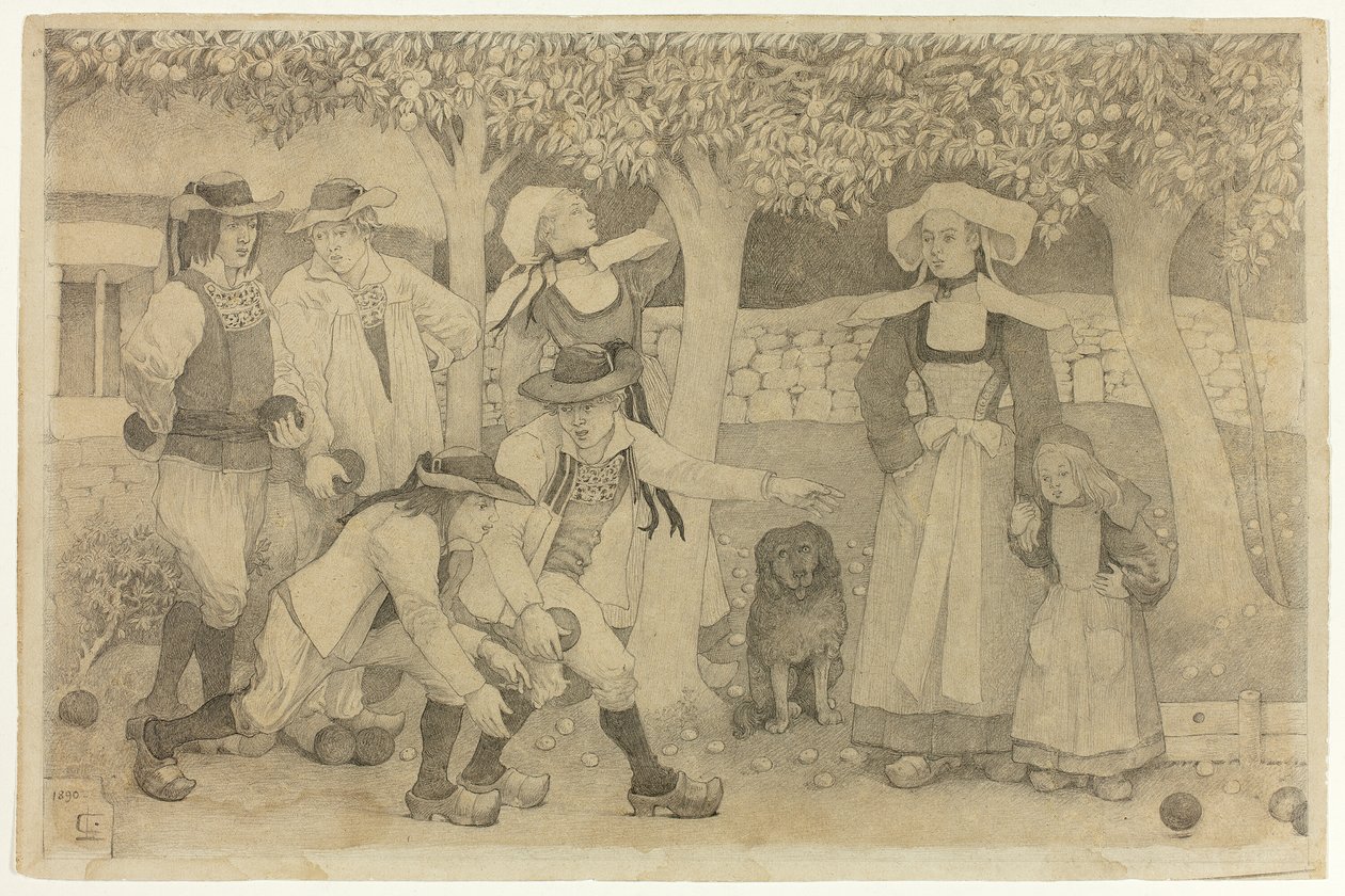 Petanque Players in Brittany by Charles Laval