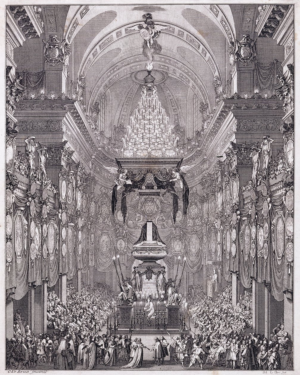 Mausoleum of the Oratoire du Louvre, Rue Saint-Honore, in Memory of French Statesman Pierre Seguier, May 1672 by Charles Le Brun