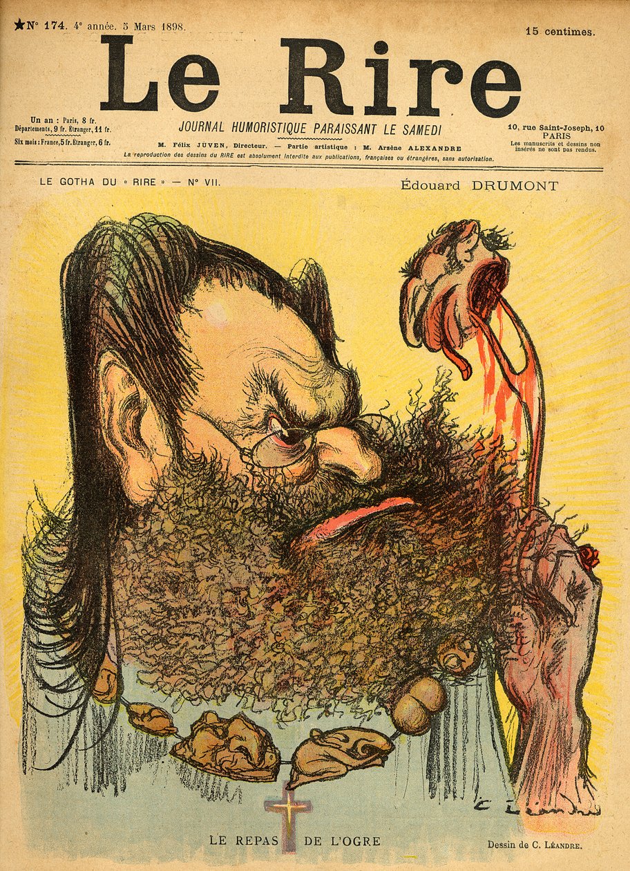 Caricature of Edouard Drumont, from the front cover of 