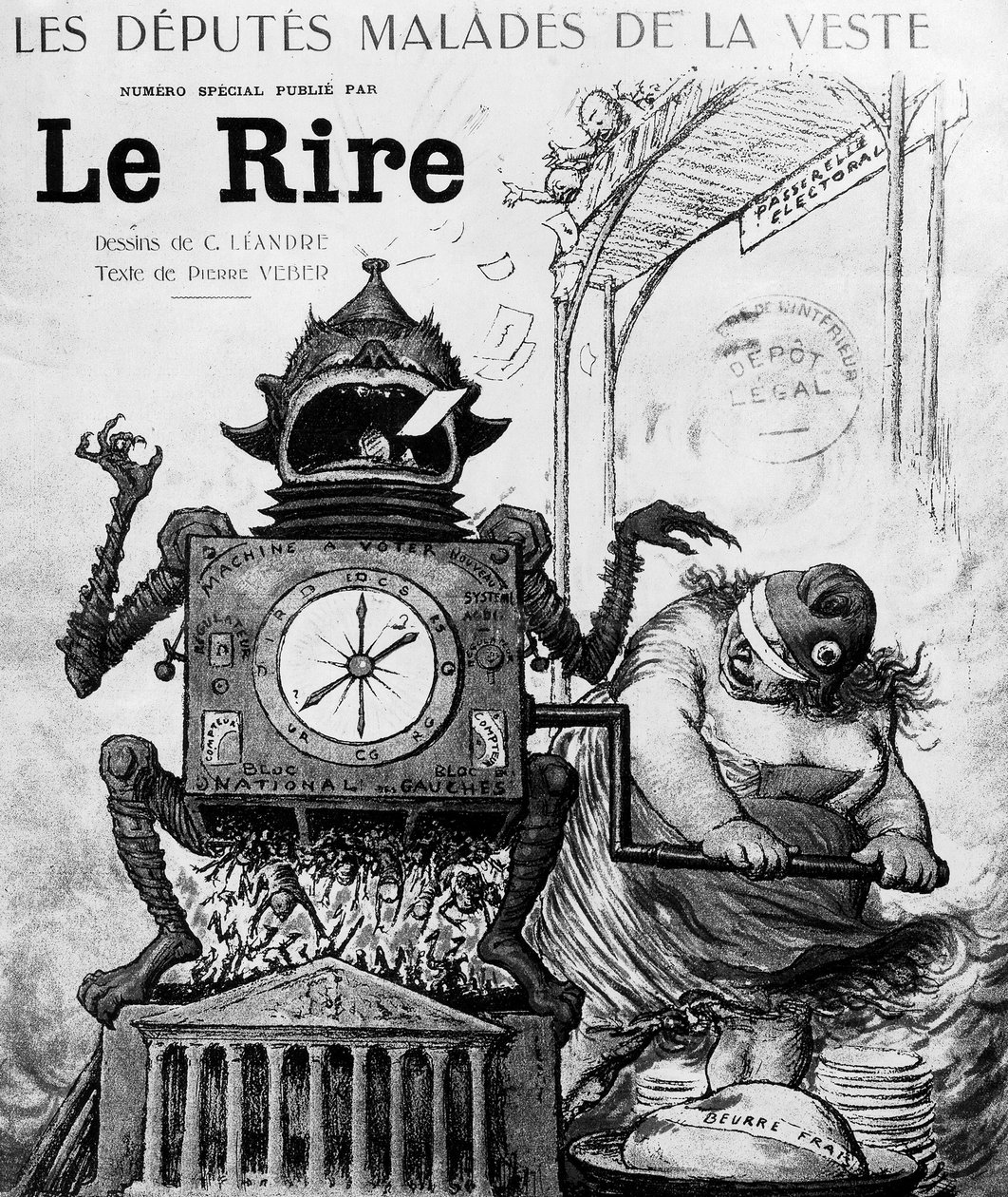 Cartoon by Charles Leandre about 1924 General Elections by Charles Leandre