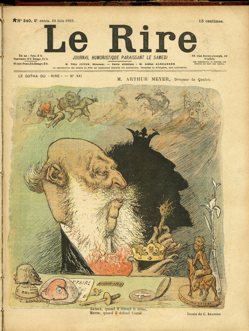 Illustration by Charles Leandre for Cover of Le Rire, No. 240 by Charles Leandre