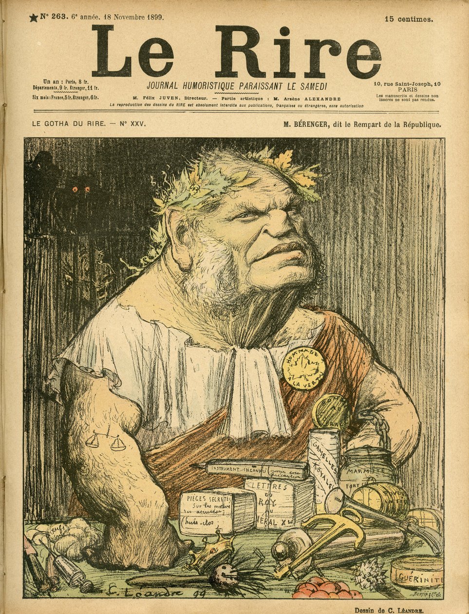 Illustration of Charles Leandre for the Cover of Le Rire, No. 263 by Charles Leandre