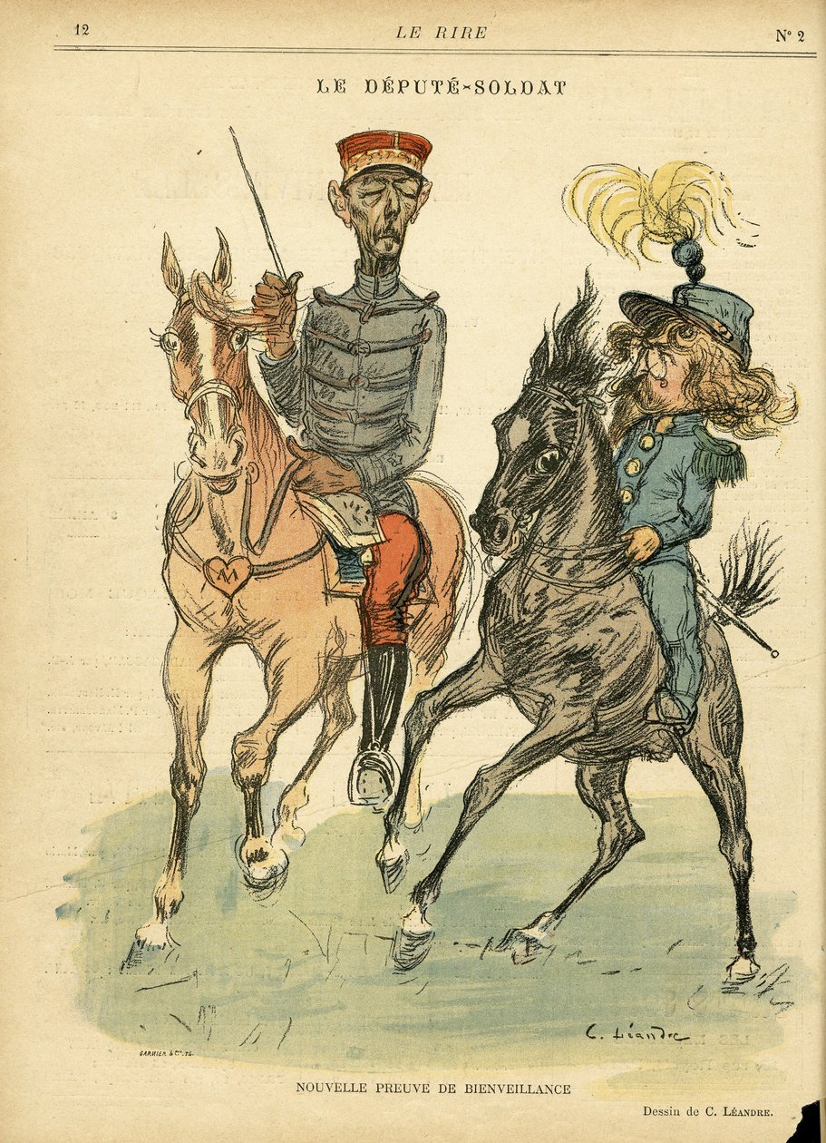 Illustration of Charles Leandre (1862-1934) in Le Rire by Charles Leandre